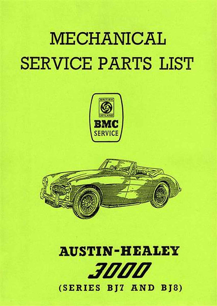 Austin 3000 MK II/ III Roadster Serie BJ 7/ BJ 8 Ersatzteilkatalog, Buchcover