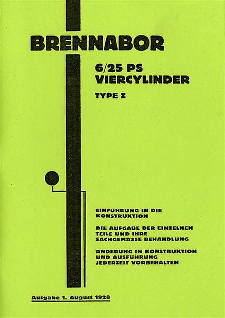 Brennabor 6/25 PS Bedienungsanleitung, Buchcover