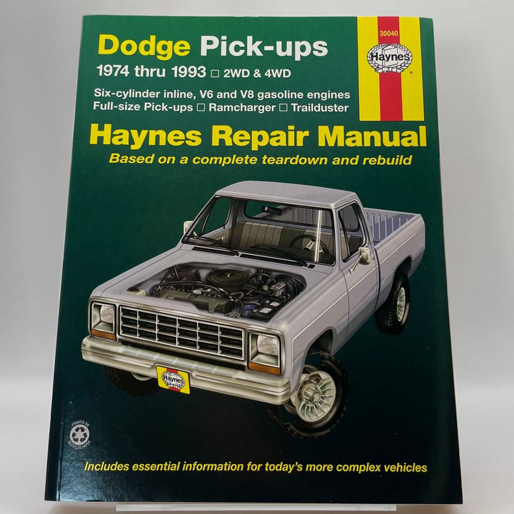 Dodge pick-ups automotive – Reparaturanleitung (Haynes)