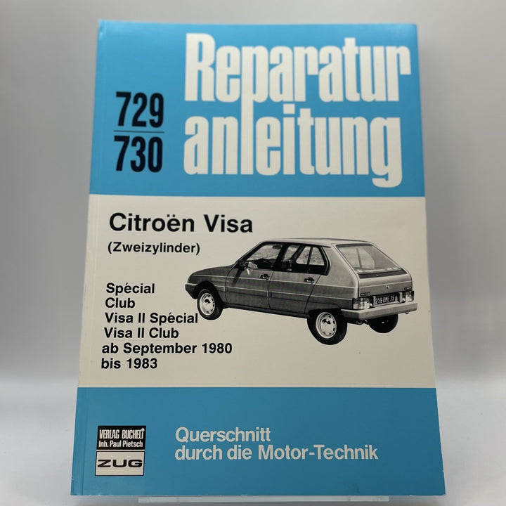 Citroën Visa Reparaturanleitung und Werkstatthandbuch 1980 bis 1983 – Originalfoto des Exemplars