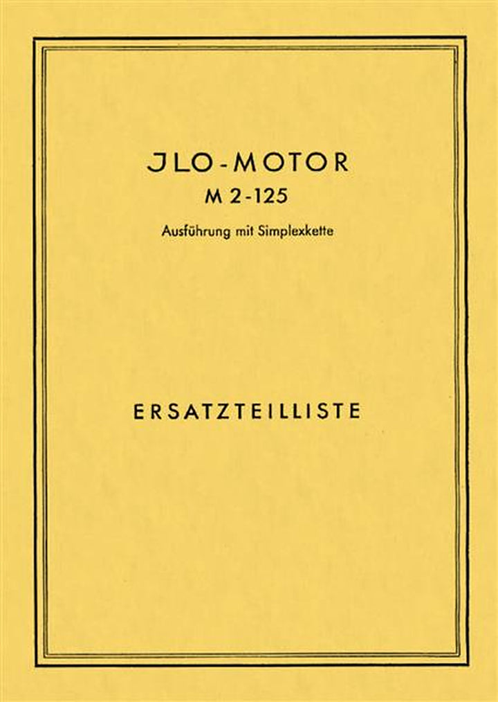 ILO M2-125 Ersatzteilliste, Titelseite