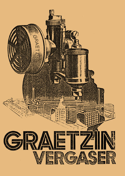 Graetzin Vergaser Betriebsanleitung, Titelseite