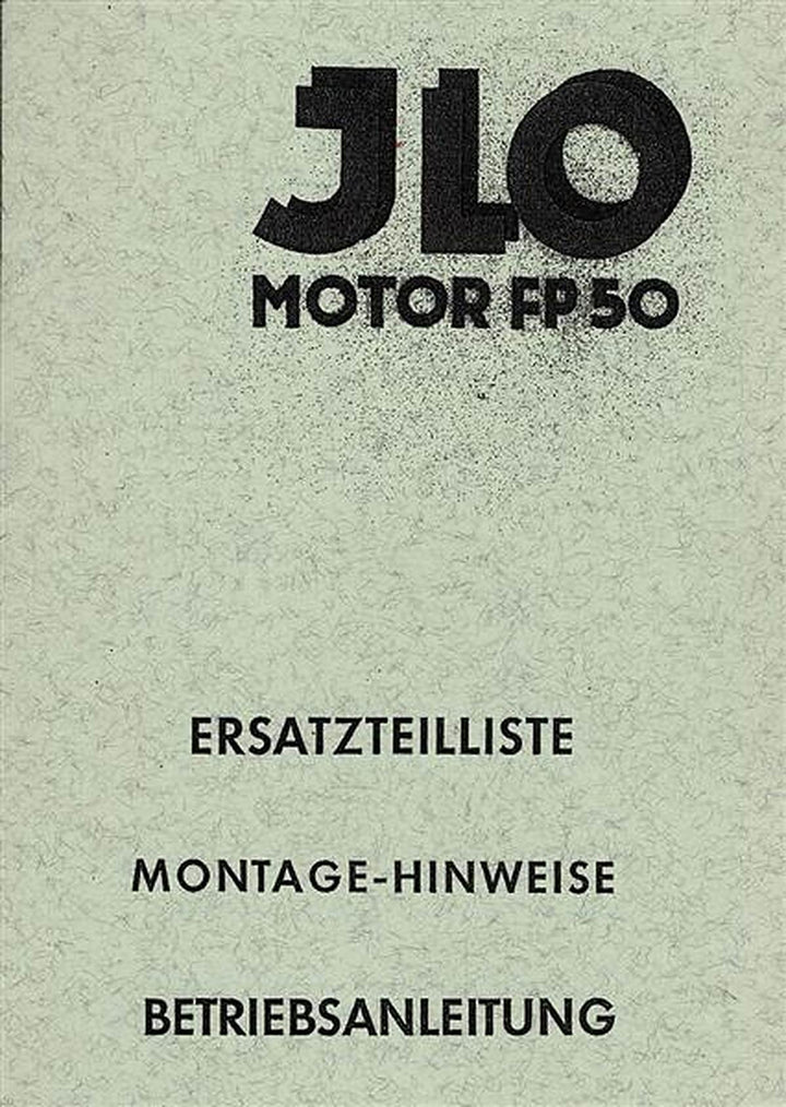 ILO FP50 Betriebsanleitung / Reparaturanleitung / Ersatzteilkatalog, Titelseite
