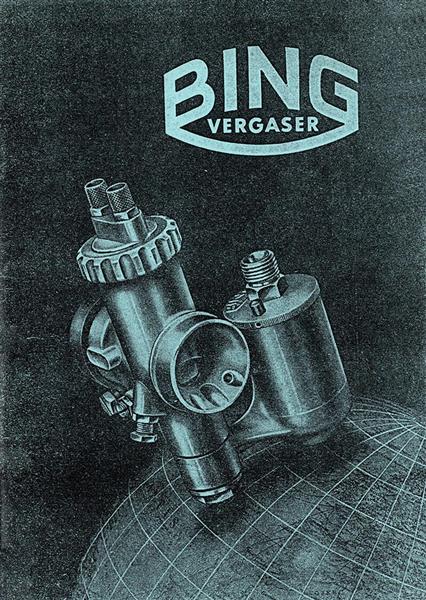 Bing Vergaser 1950 Ersatzteilkatalog, Titelseite