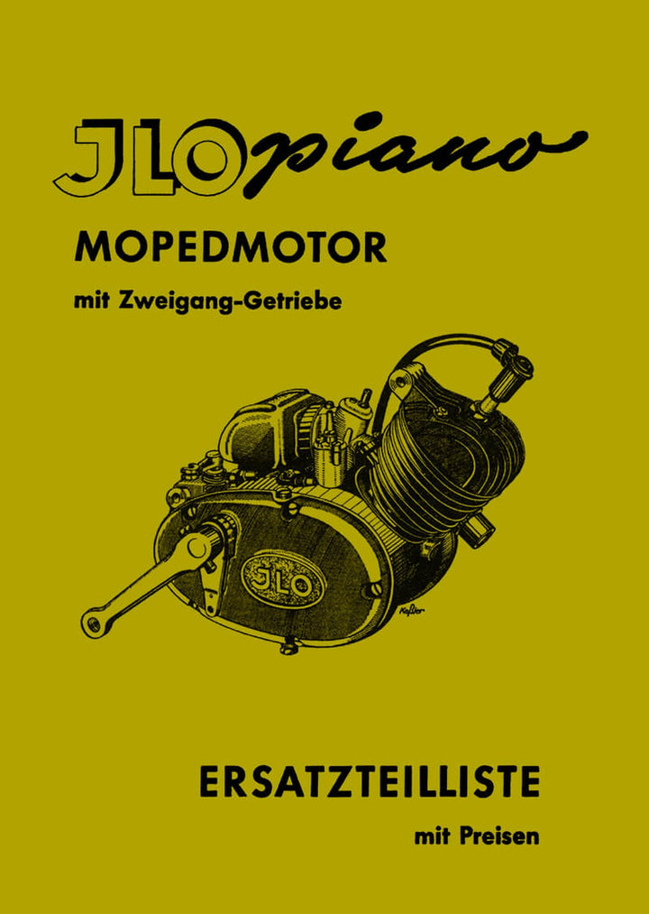 JLO Piano Moped Motor Ersatzteilkatalog, Titelseite