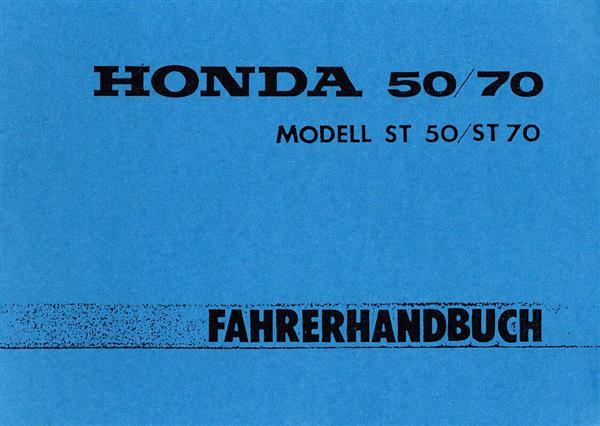Honda Dax ST50 und ST70 Betriebsanleitung, Titelseite