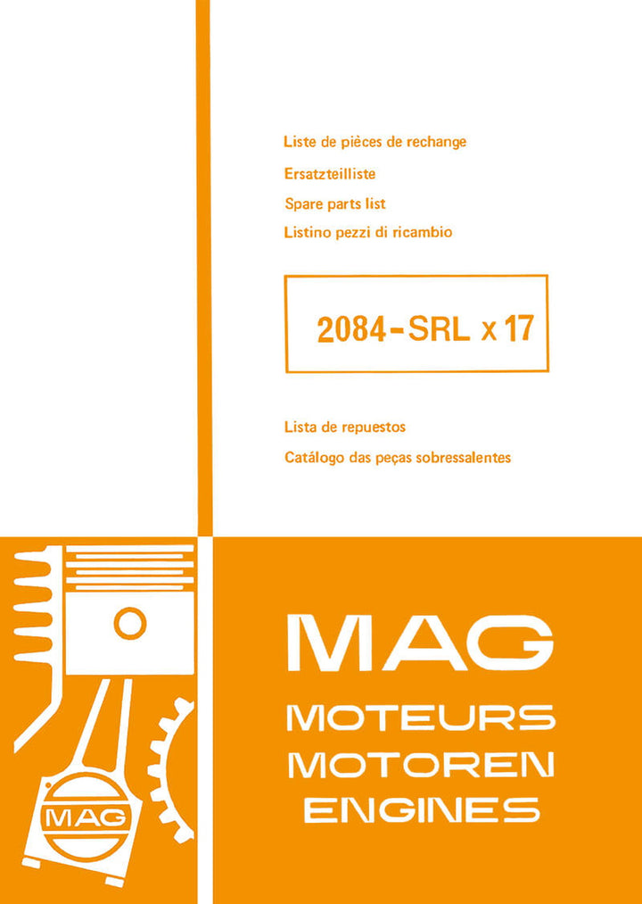 MAG Motor 2084-SRL x 17 Ersatzteilkatalog, Titelseite