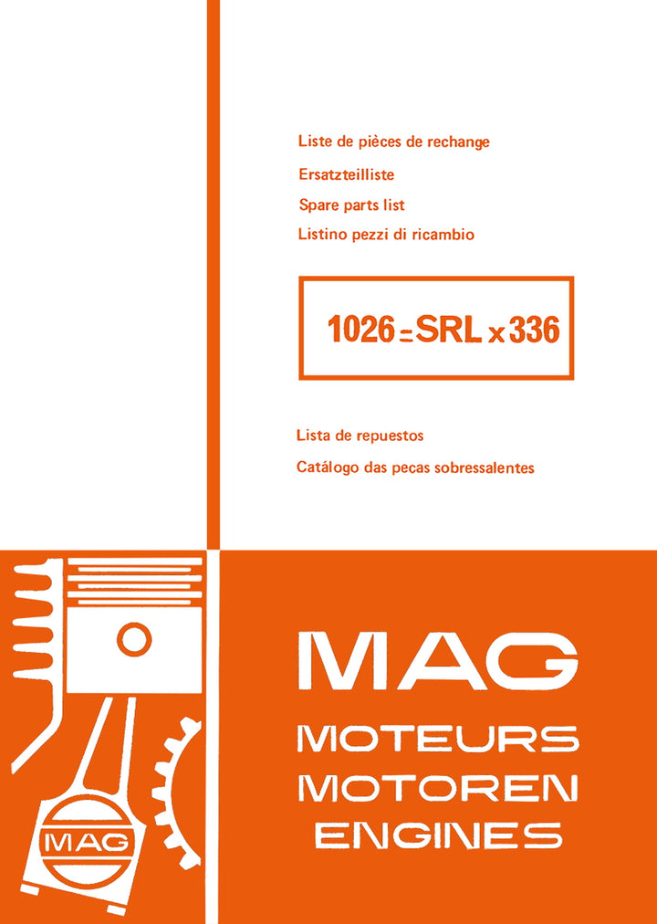 MAG 1026-SRLx336 Ersatzteilliste, Titelseite