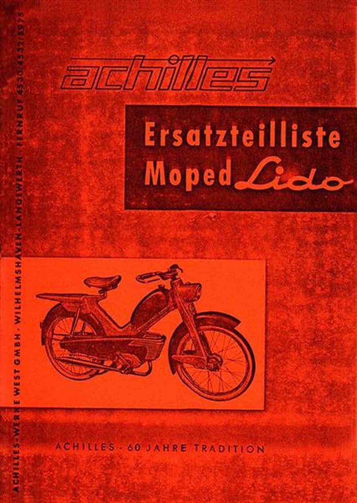 Achilles Lido Moped Ersatzteilkatalog, Buchcover