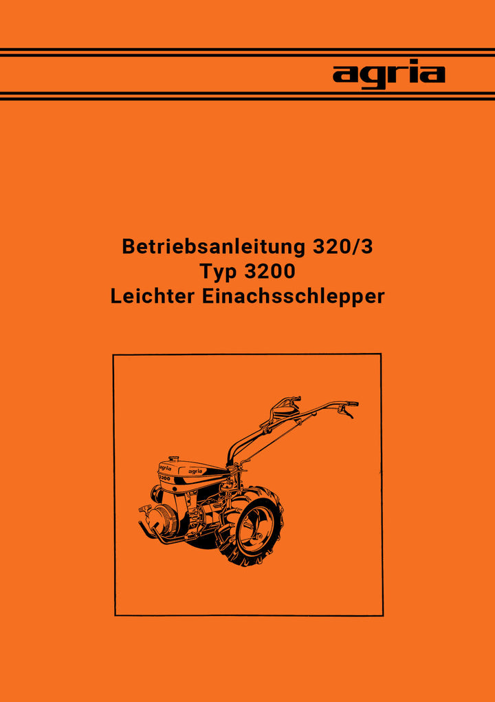 Agria 3200 Betriebsanleitung 320/3, Buchcover