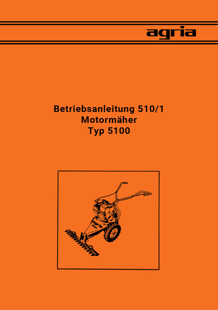 Agria 5100 Motormäher Betriebsanleitung, Buchcover