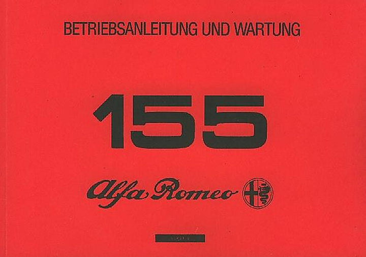 Alfa Romeo 155, Betriebsanleitung, Buchcover