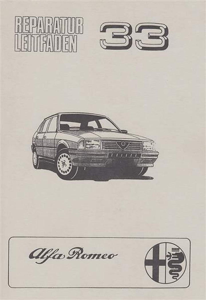 Alfa Romeo 33 Reparatur-Leitfaden, Buchcover