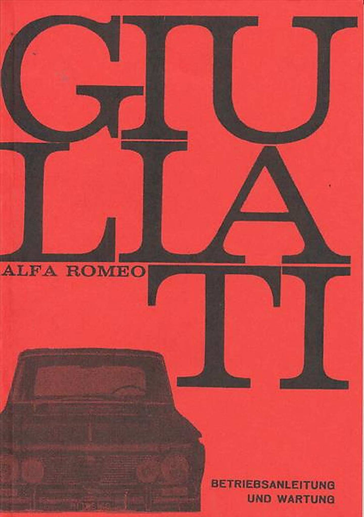 Alfa Romeo Giulia T.I., Betriebsanleitung, Buchcover