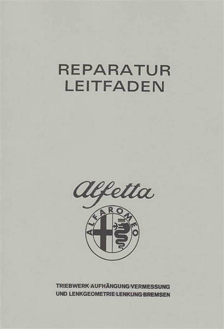 Alfa Romeo Alfetta, Reparaturanleitung Fahrwerk, Buchcover