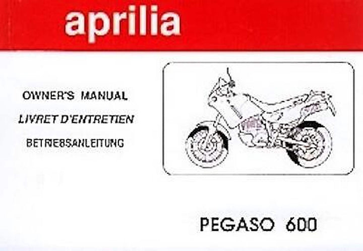 Aprilia Pegaso 600 Betriebsanleitung, Buchcover