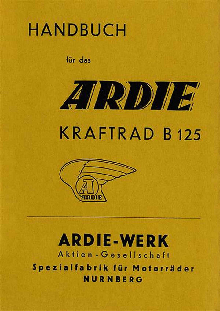 Ardie B 125 Betriebsanleitung, Buchcover