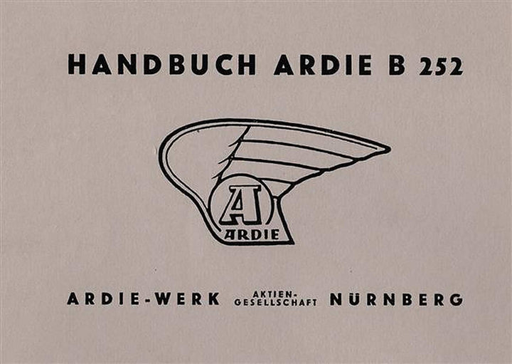 Ardie B252 Handbuch, Buchcover