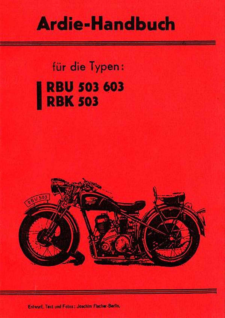 Ardie RBU 503 RBU 603 und RBK 503 Betriebsanleitung, Buchcover