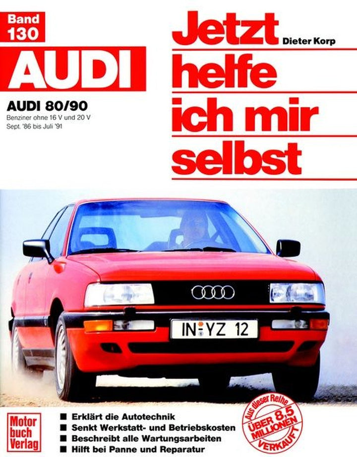 Audi 80/90 (Sept. 86 bis Juli 91) Reparaturbuch, Buchcover