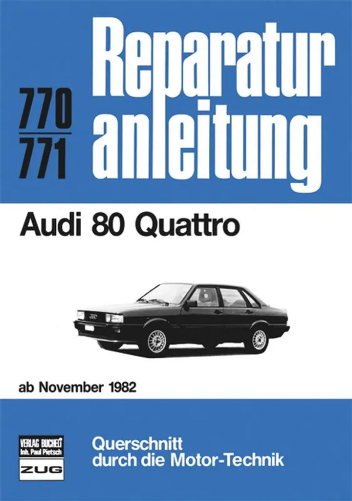 Audi 80 Reparaturanleitung und Werkstatthandbuch - gedrucktes Buch zum Bestpreis! - verwuester.net