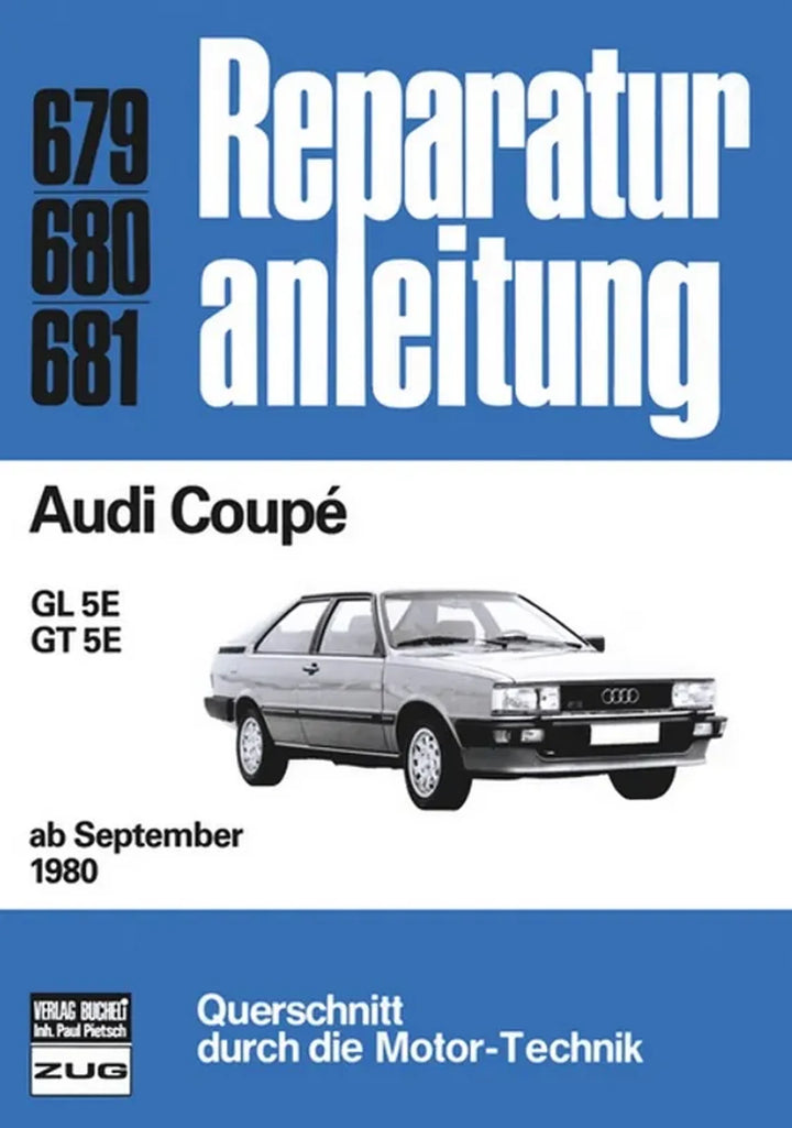 Audi Coupé Reparaturanleitung und Werkstatthandbuch - gedrucktes Buch zum Bestpreis! - verwuester.net
