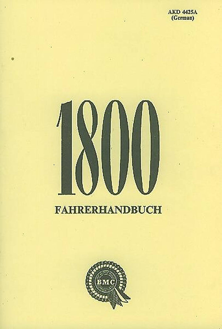 Austin 1800, Betriebsanleitung, Buchcover