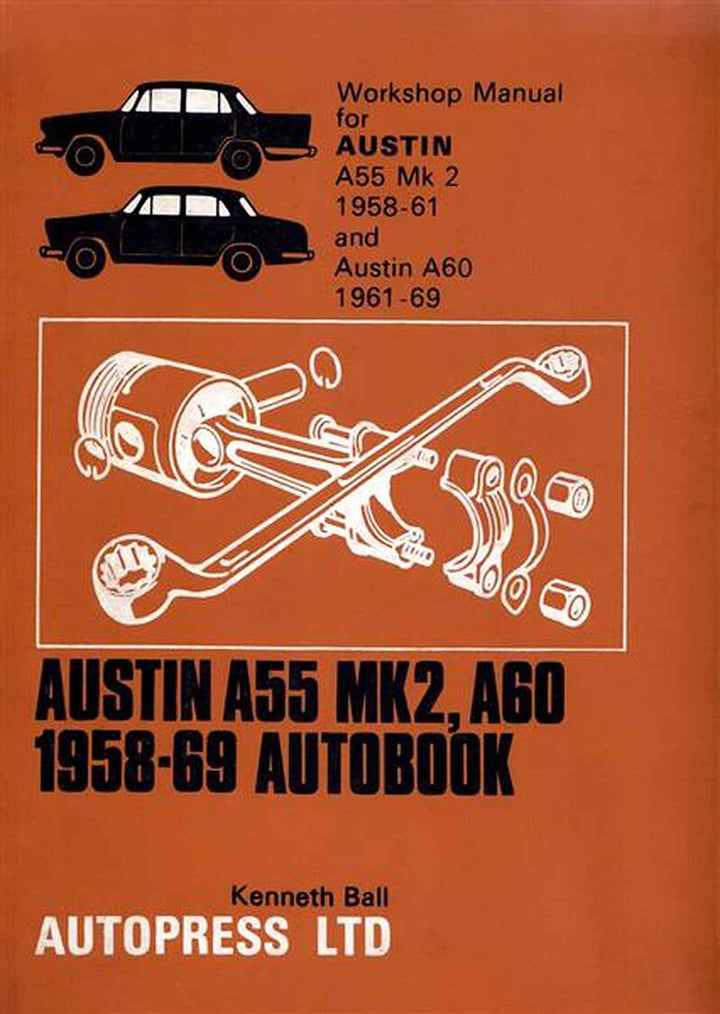 Austin A 55 MK2 (1958-61), A 60 (1961-69) Workshop Manual, Buchcover