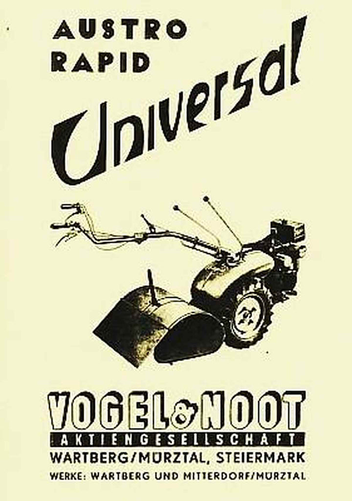Vogel & Noot Austro Rapid Universal, Vogel & Noot, Betriebsanleitung, Buchcover