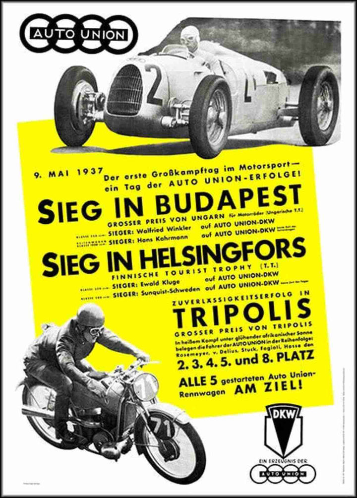 Auto Union Poster, Poster-Motiv