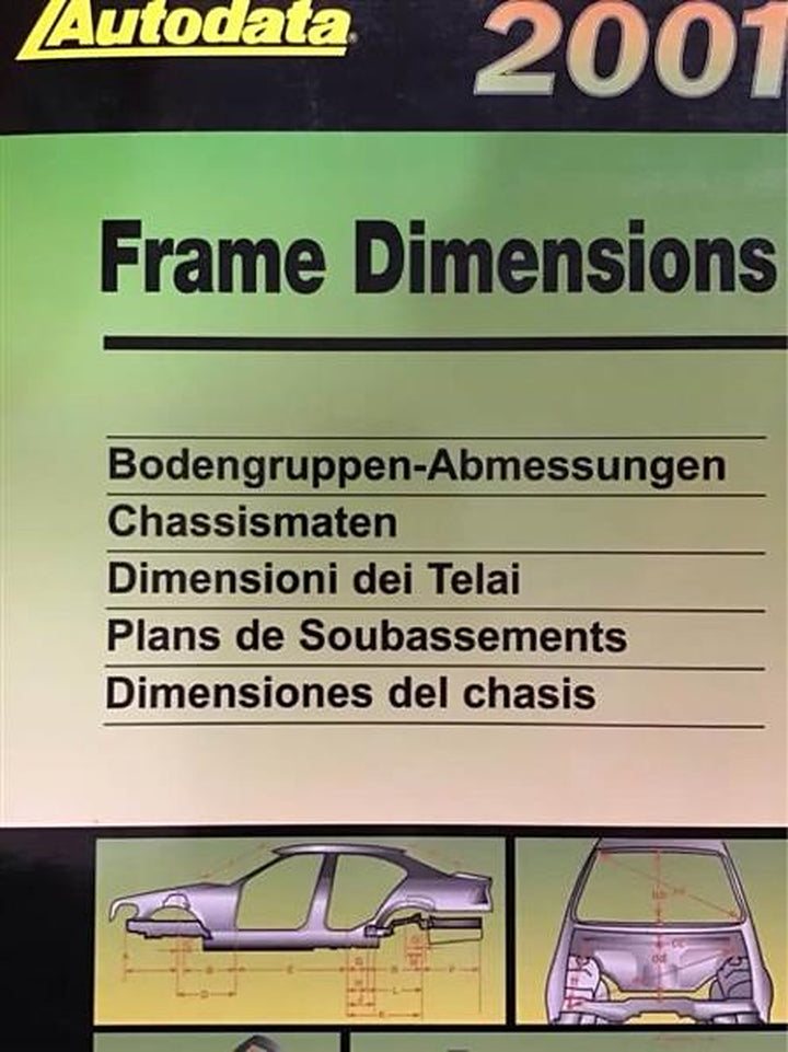 Autodata 2001 Frame Dimensions - Bodengruppen Abmessungen, Buchcover