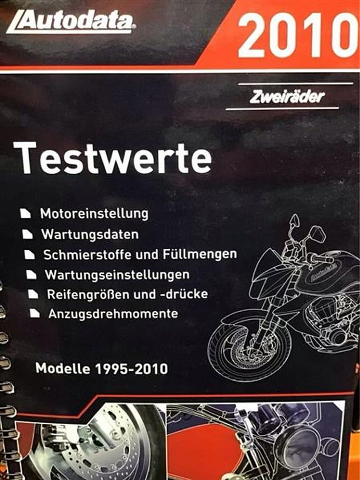 Autodata Testwerte 2010 - Für Zweiräder von 1995-2010, Buchcover
