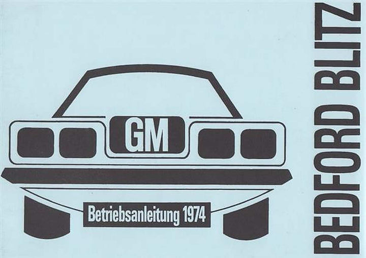 GM Bedford Blitz Betriebsanleitung, Buchcover