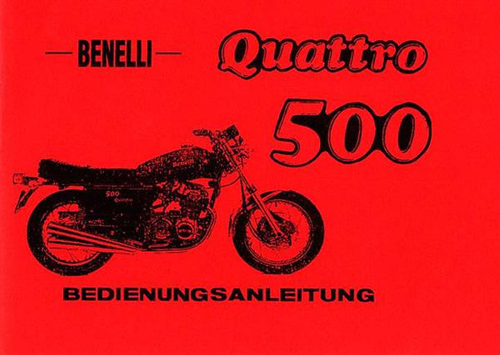 Benelli 500 Quattro Betriebsanleitung, Buchcover