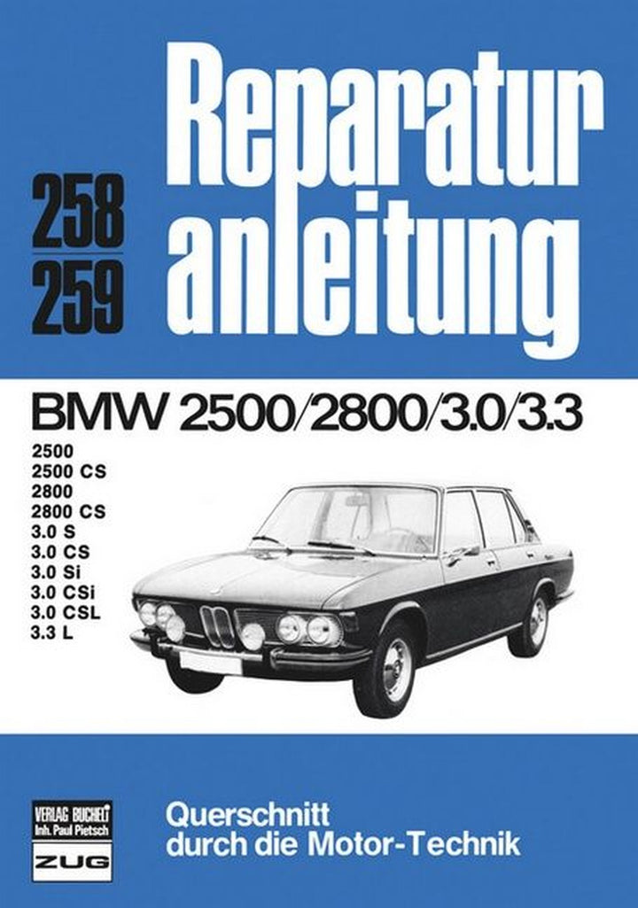BMW 2500/2800 3.0/3.3 - Reparaturbuch, Buchcover