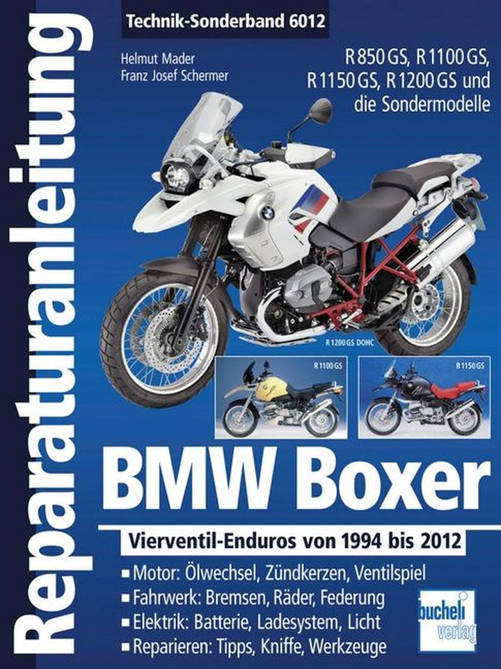 BMW Boxer Vierventil-Enduros von 1994 bis 2012 - Reparaturbuch, Buchcover