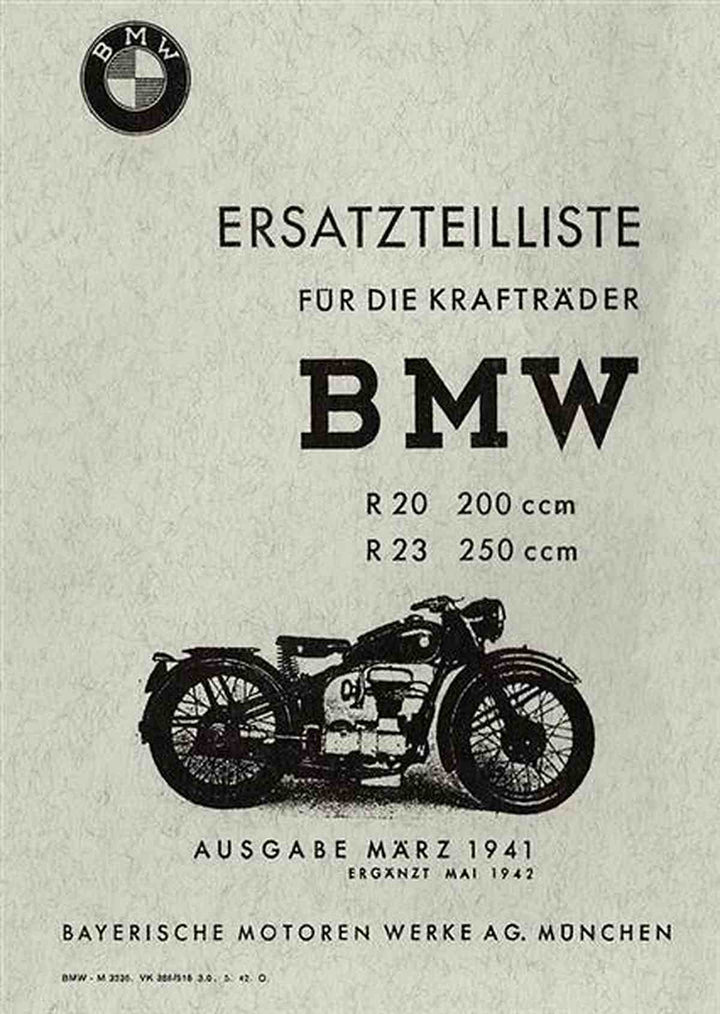 BMW R20 und R23 Ersatzteilkatalog, Buchcover