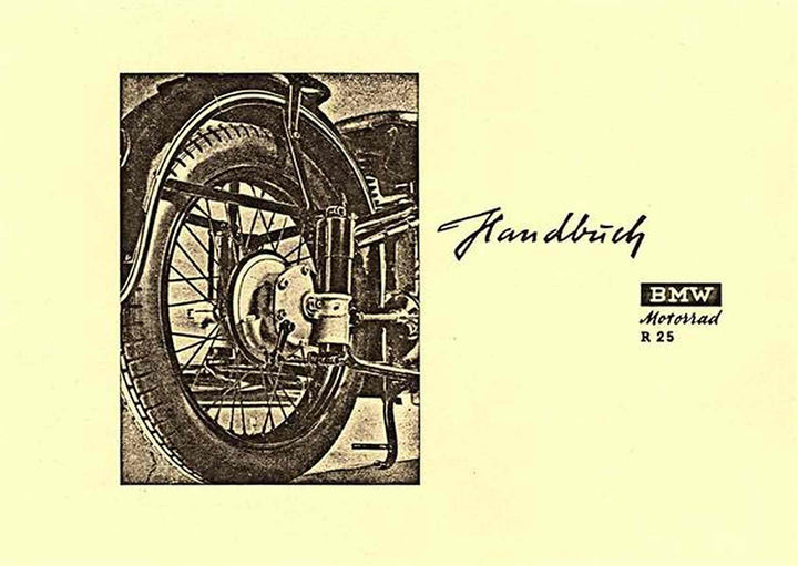 BMW R25 Betriebsanleitung, Buchcover