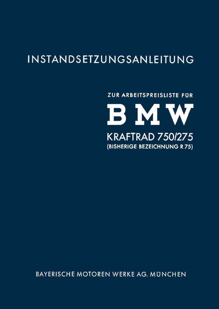 BMW R75 WH mit Seitenwagen Reparaturanleitung, Buchcover