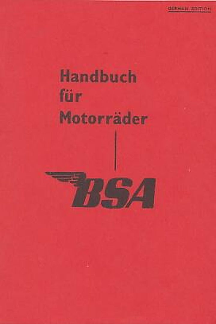 BSA Modelle 1955 und 1956 Betriebsanleitung, Buchcover