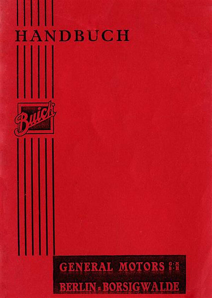 Buick Modelle 1934 Bedienungsanleitung, Buchcover