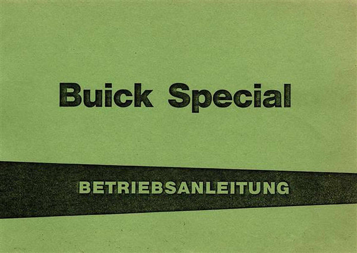 Buick Spezial Betriebsanleitung, Buchcover