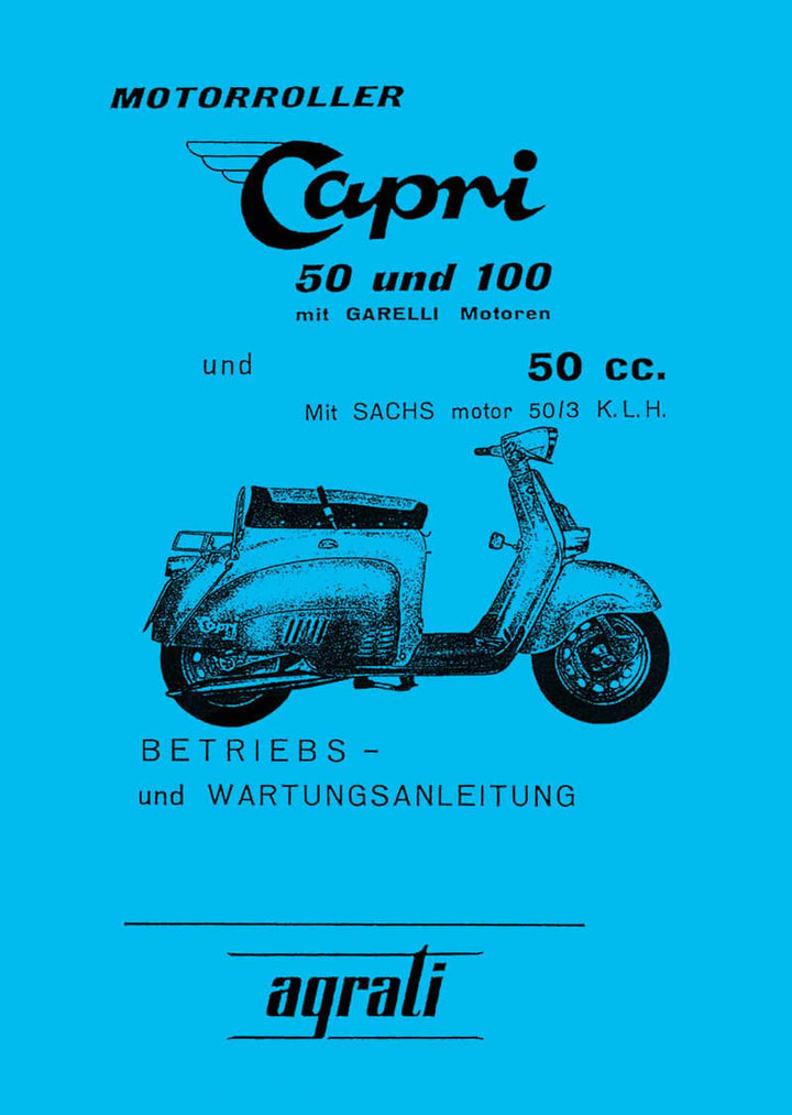 Capri Motorroller 50 und 100 Betriebsanleitung, Buchcover