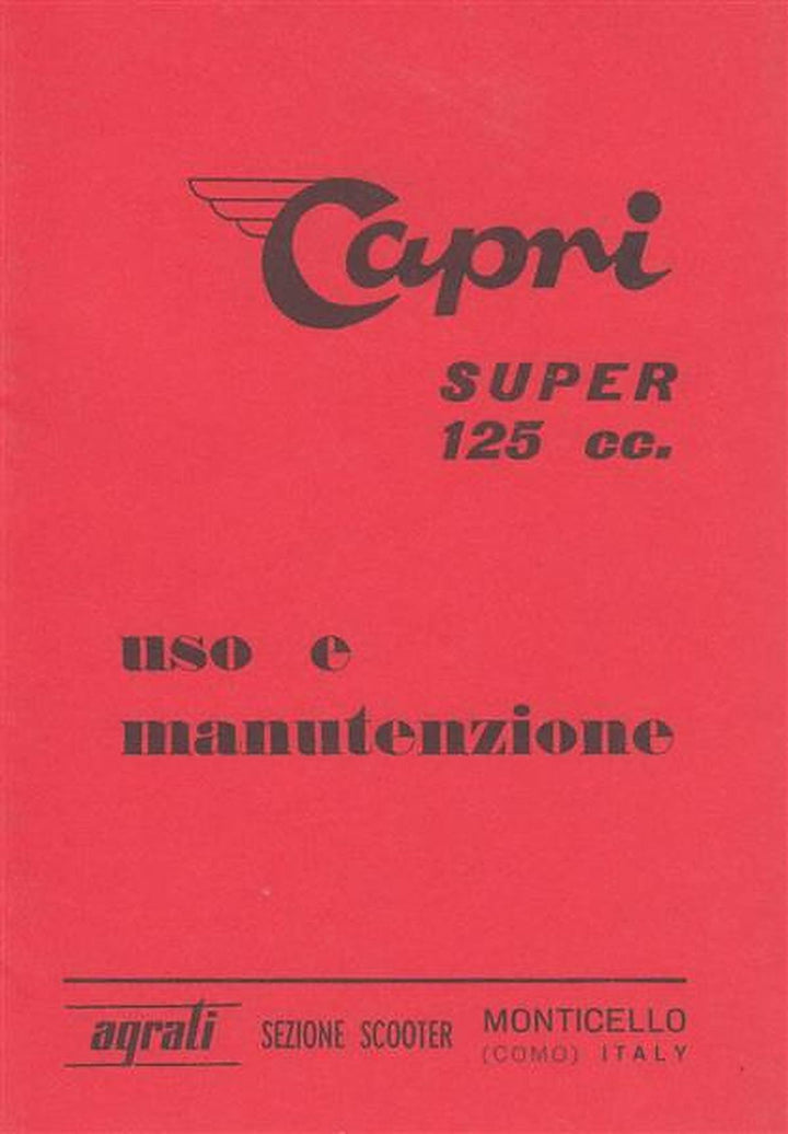 Capri Super 125 cc Uso e Manutenzione, Buchcover