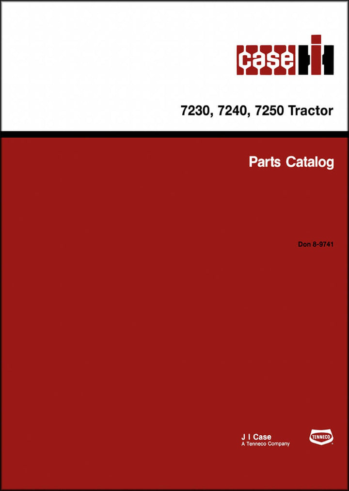 Case 7230 7240 7250 Parts Catalog, Buchcover