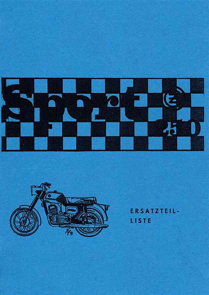 CZ 250 Sport Ersatzteilkatalog, Buchcover