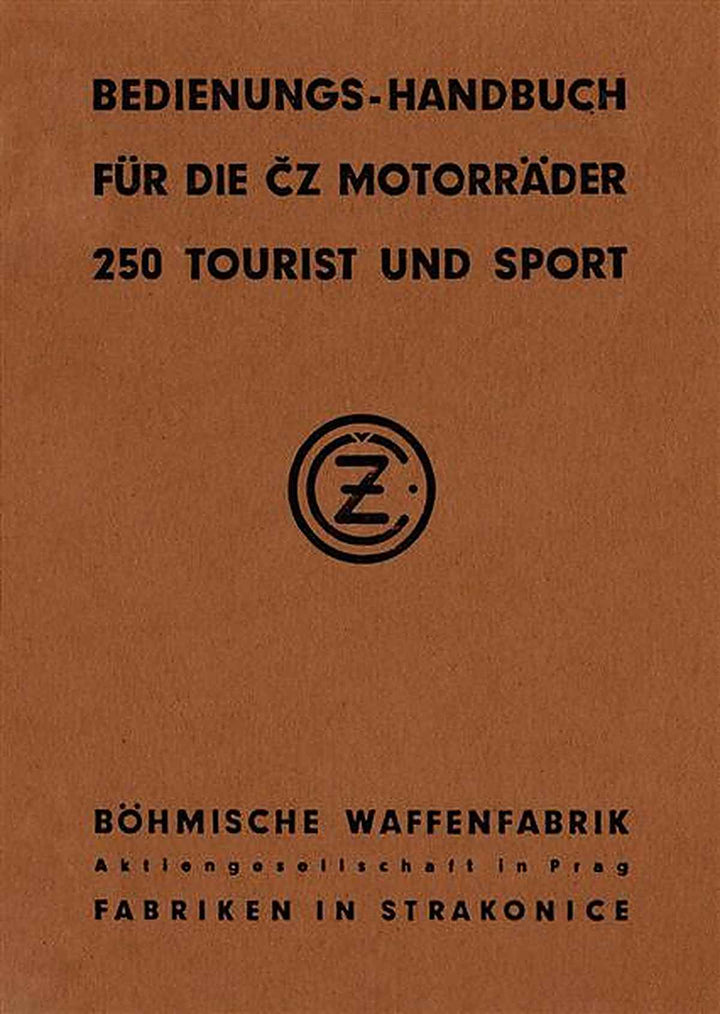 CZ 250 Tourist und 250 Sport Betriebsanleitung, Buchcover