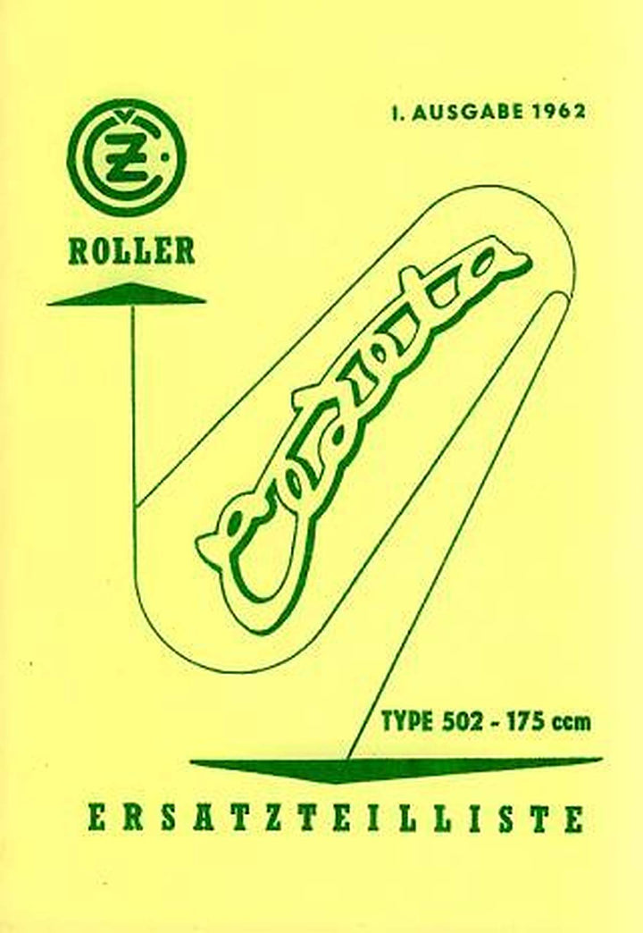 CZ Cezeta Roller Typ 502 mit 175 ccm, Ersatzteilkatalog, Buchcover