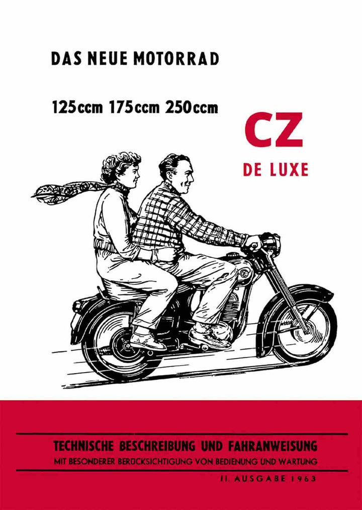 CZ 125ccm 175ccm 250ccm Betriebsanleitung, Buchcover