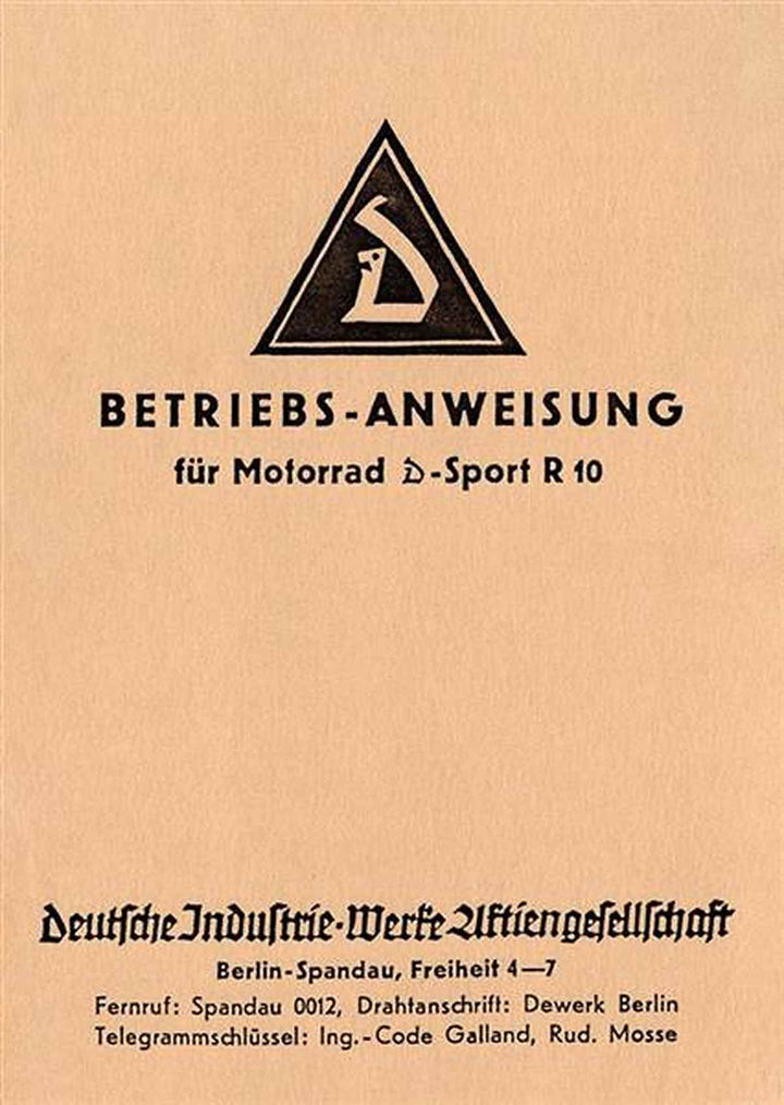 D-Rad R 10 Sport, Betriebsanleitung, Buchcover